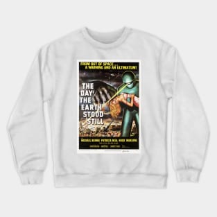 THE DAY THE EARTH STOOD STILL Hollywood Cult Sci Fi Vintage Movie Posters. Crewneck Sweatshirt